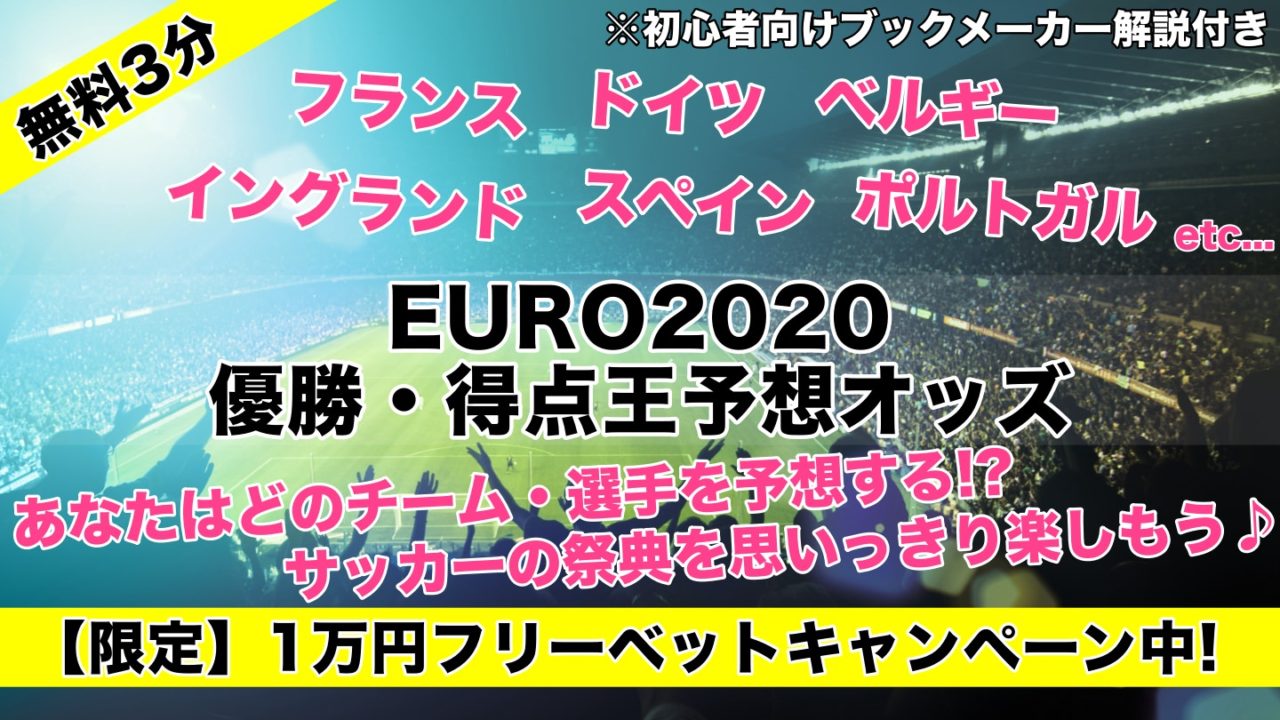 ユーロ2020優勝&得点王予想オッズ発表！予選組み合わせは…!?(EURO2020)