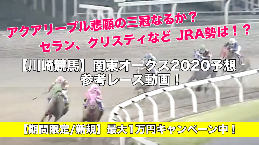 【川崎競馬】関東オークス2020予想&参考レース動画！アクアリーブル三冠なるか？