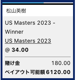 松山英樹がUSマスターズ2023優勝と予想