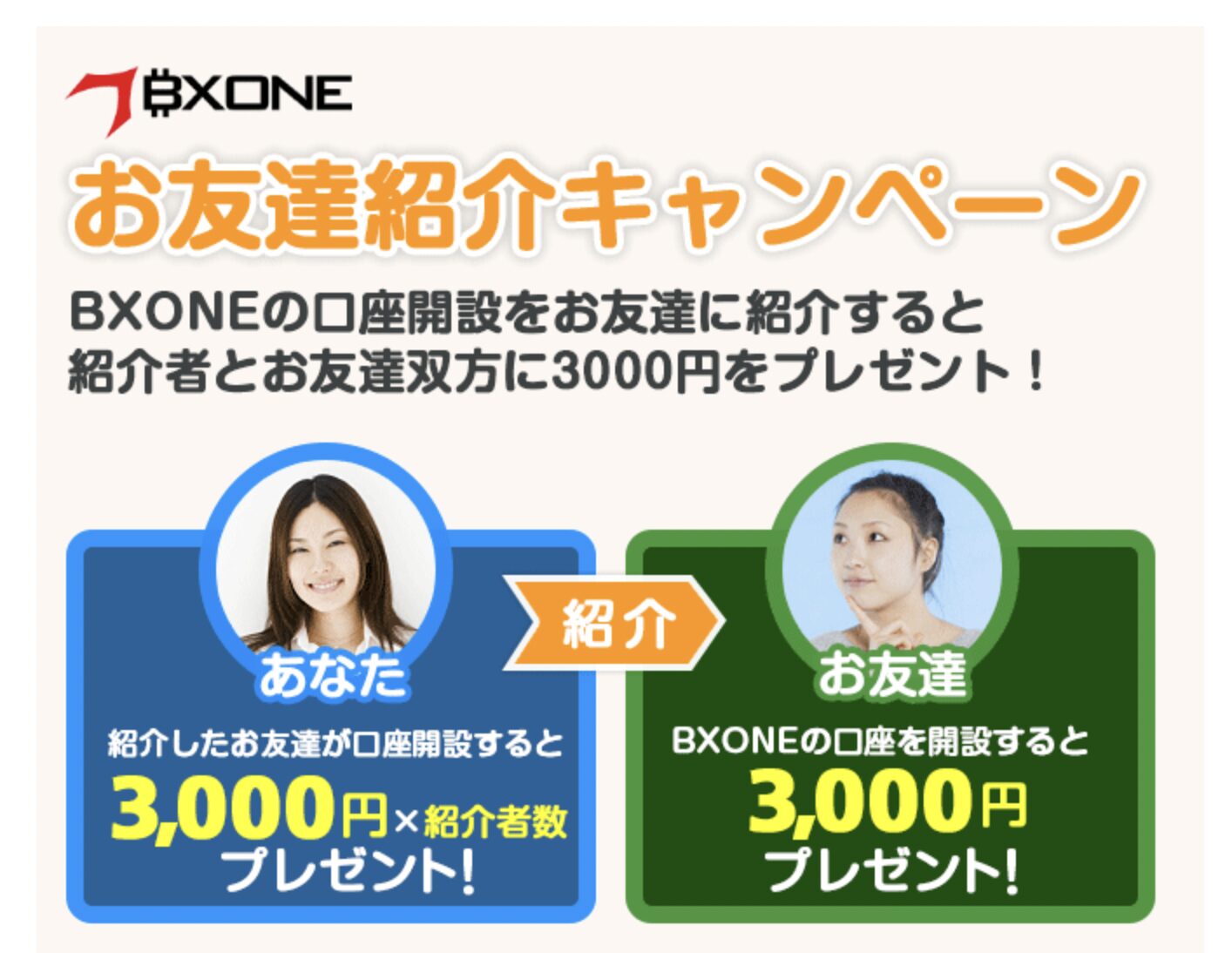 BXONEお友達紹介キャンペーン